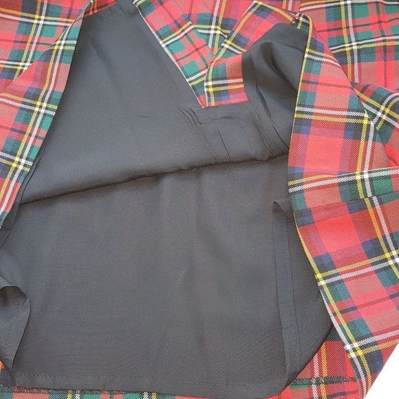 MASSIMO FABBRO ITALY *NWT* Red Tartan Mini Skirt/Kilt. Size Medium - Picture 4 of 11